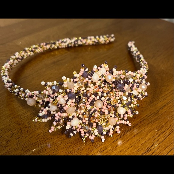 Mexican hair headband chaquira bead from Chiapas handmade - Picture 6 of 8